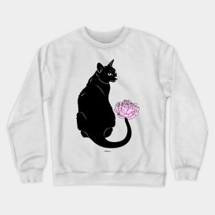 Flower Cat Pink Crewneck Sweatshirt